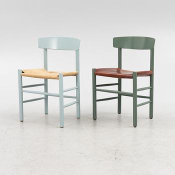 Børge Mogensen, six 'J39' chairs, Fredericia, Denmark.