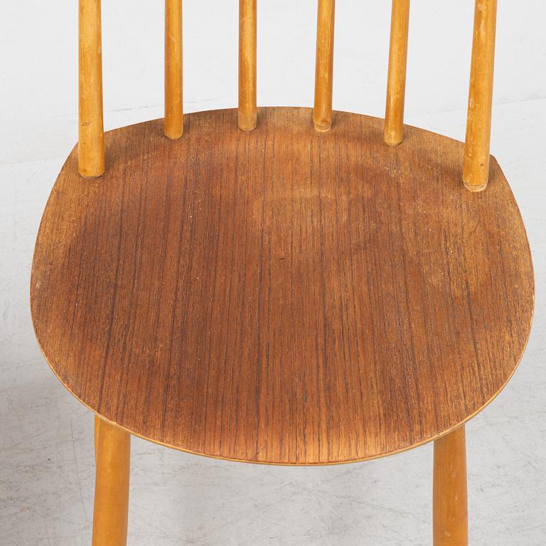 Jan Hallberg, stolar, 8 st, "Tallåsenstol", AB Tallåsenstolar, Tallåsen, 1900-talets mitt.
