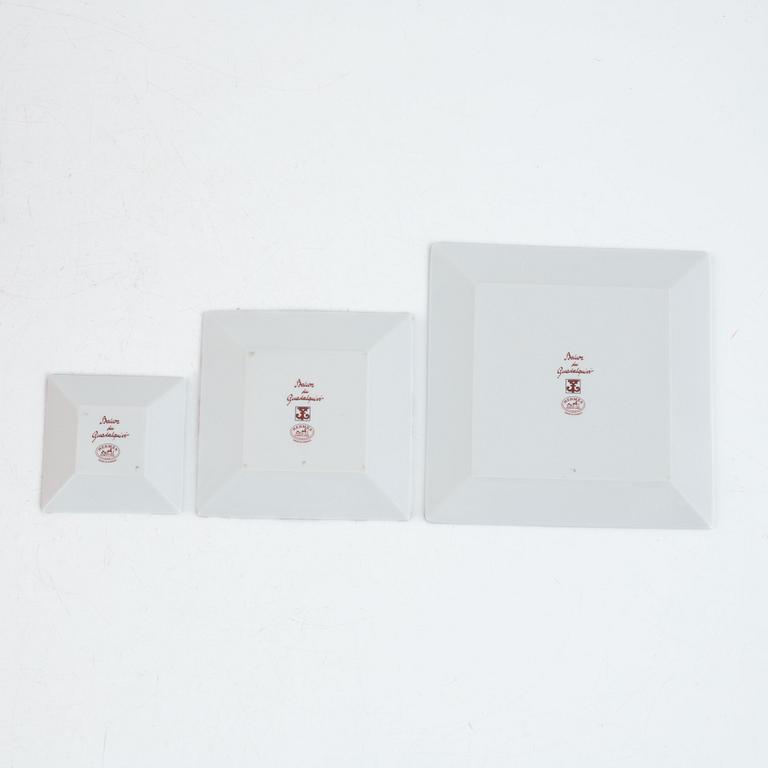 Hermès, dishes, set of 3, "Balcon du Guadalquivir".