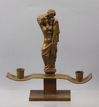 LJUSSTAKE, brons, modell Antonsson, Ystad Brons. 1900-talets första hälft.
