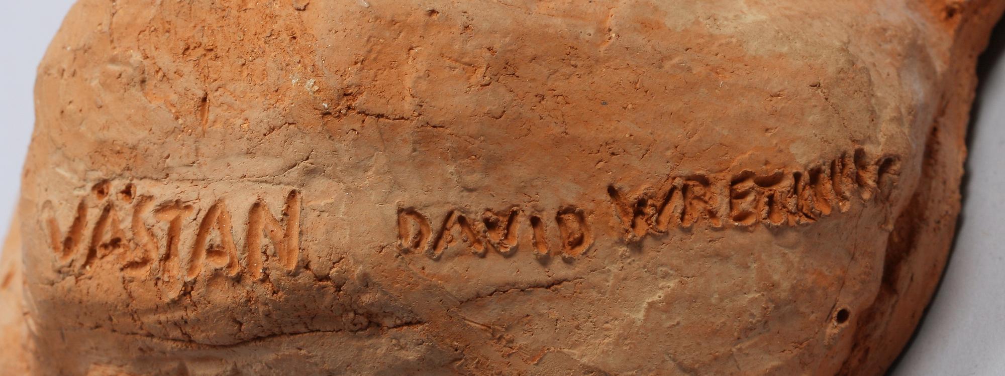 WRETLING, DAVID. Väggskulptur, terracotta, sign.