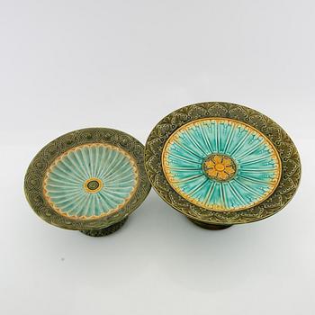 Two footed bowls Rörstrand, Art Nouveau early 20th century.