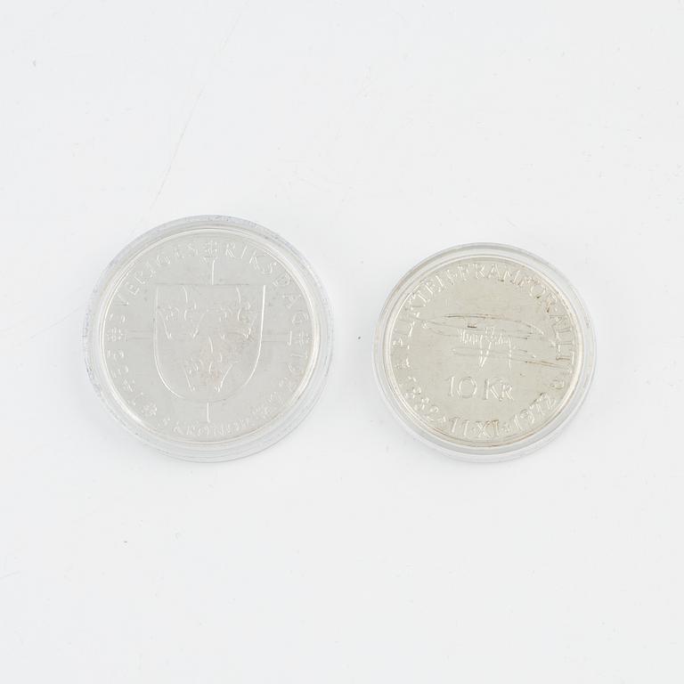 Medaljer,  24 st, silver, "Konungaätten Bernadotte", Mynthuset Sverige.