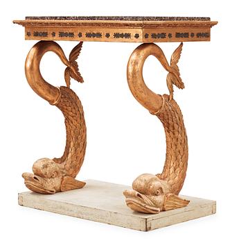 1515. A Swedish Empire 19th century console table attributed to P G Bylander, master 1804.