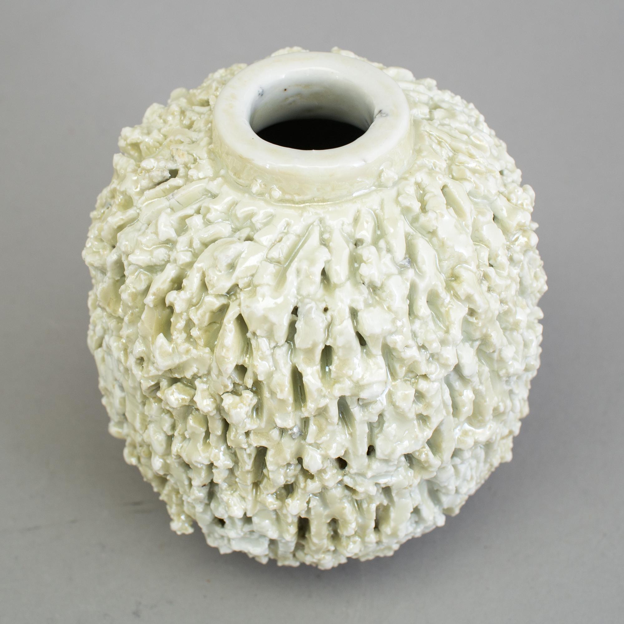 A stoneware "Hedgehog" vase, Gunnar Nylund for Rörstrand.