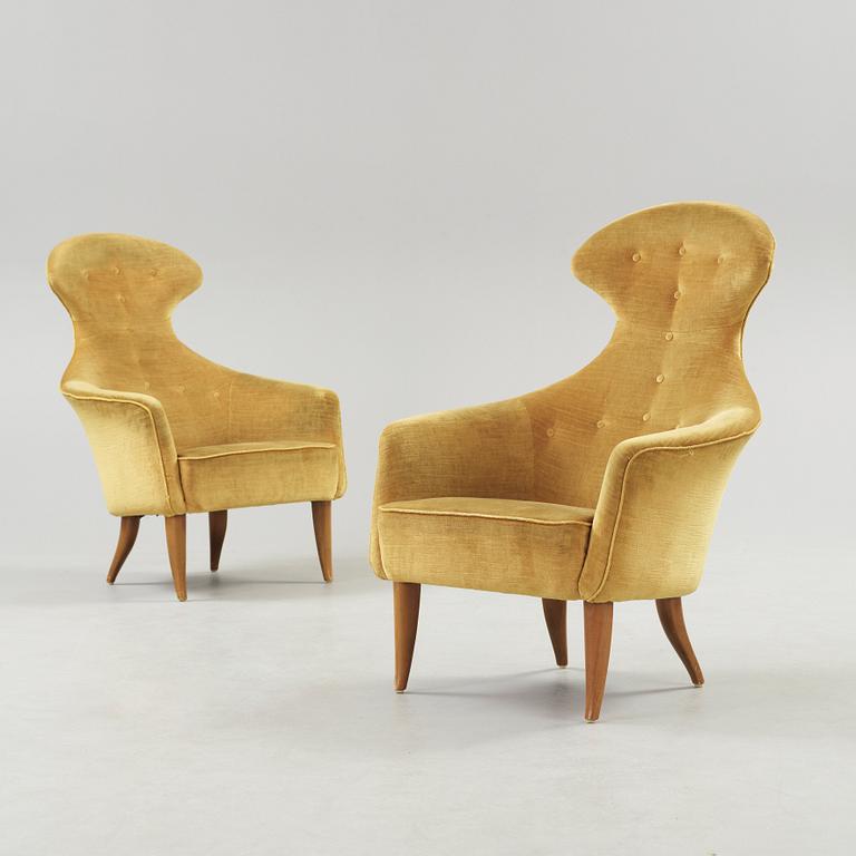 A pair of Kerstin Hörlin-Holmquist 'Stora Eva', Paradise-group Triva-series, Nordiska Kompaniet, 1950-60's.