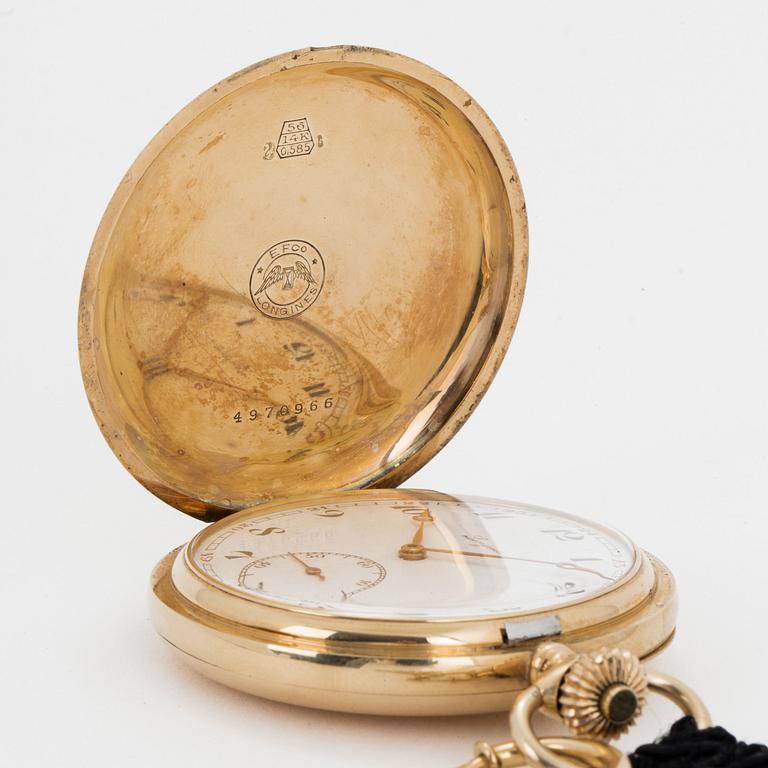 LONGINES, pocket watch, hunter, 50 mm.