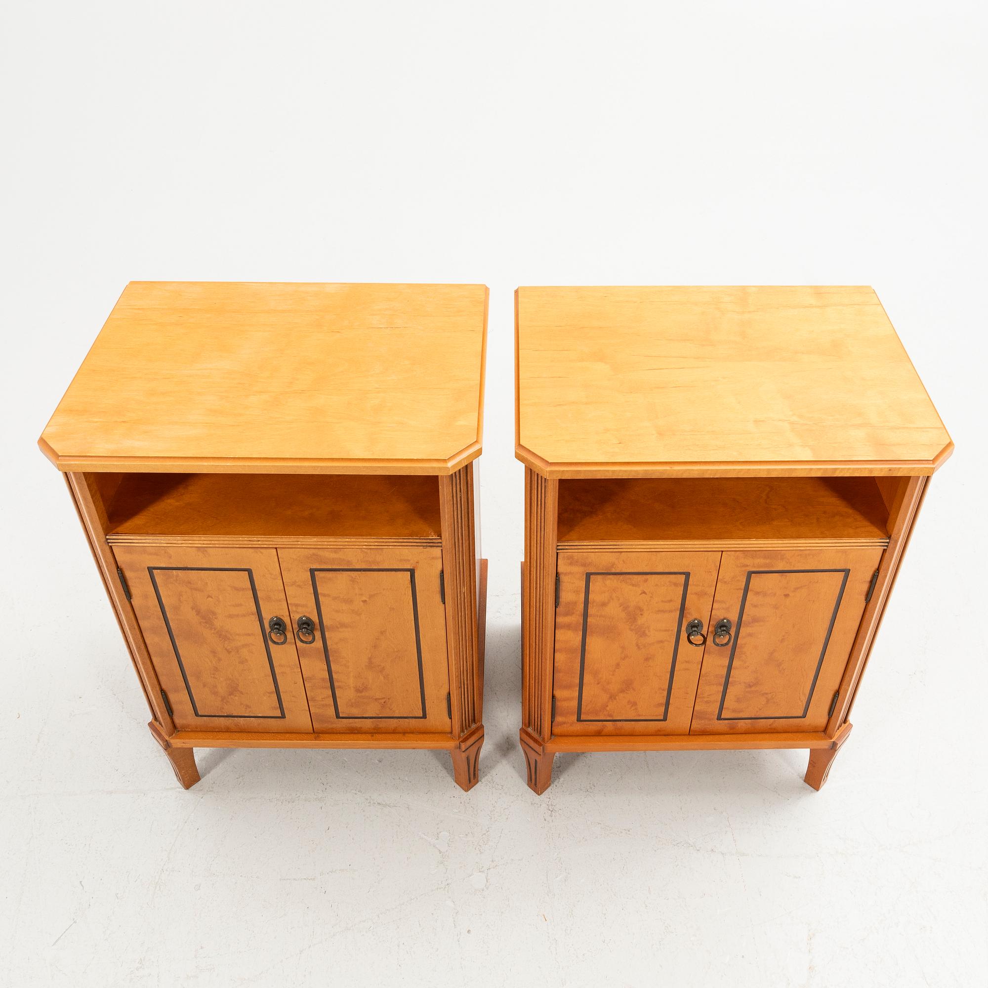 Bedside tables, a pair, Josefssons Möbler, Nybro, 20th/21st century.