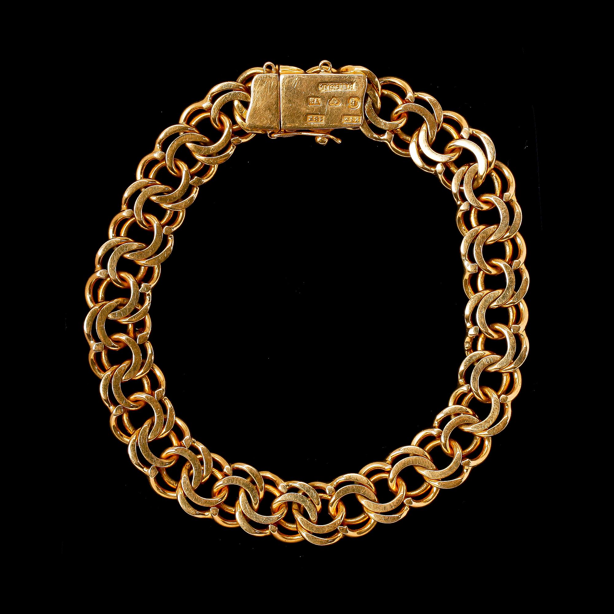 ARMBAND, 18k guld, 1947. Ca 27 gr.