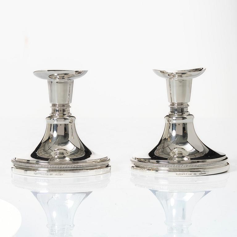 A pair of silver candlesticks, Löfman, MGAB, Uppsala, 1981.