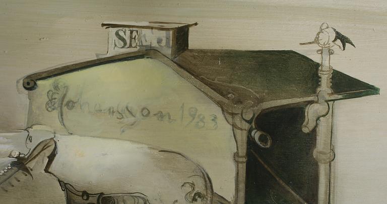 SVEN-ERIK JOHANSSON, olja på pannå, signerad och daterad 1983.