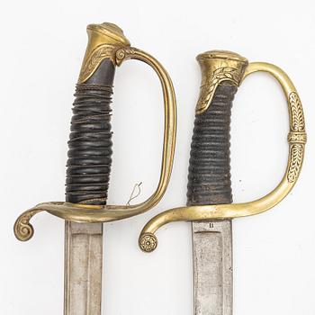 Two French sabres,  early 19th century.