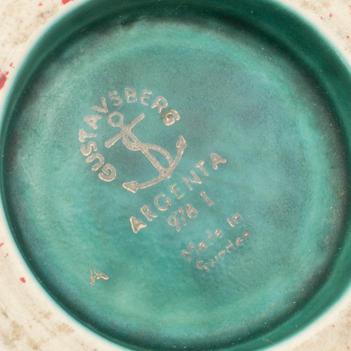WILHELM KÅGE, "Argenta", stonewere vase, Gustavsberg,