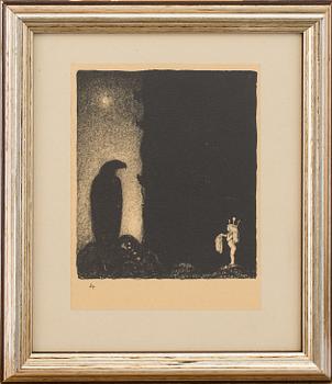 John Bauer · JOHN BAUER, litografi, osignerad.