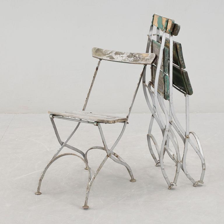 TRÄDGÅRDSSTOLAR, 3 st, 1900-tal.