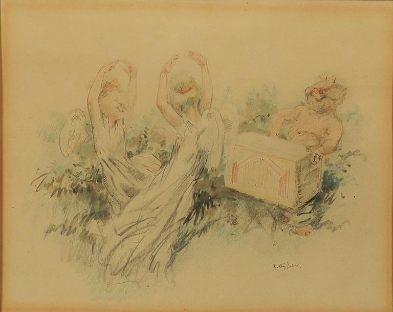 ROBERT HÖGFELDT, blandteknik, sign.