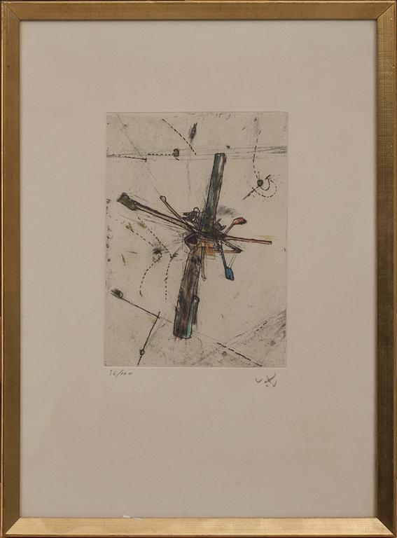 ROBERTO MATTA, färgetsning, signerad o numrerad 36/100.