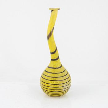 Ulrica Hydman-Vallien, vase, glass, "Don Juan" signed, Kosta Boda.