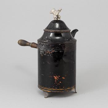 KAFFEKANNA, koppar, sengustaviansk, i O.F Richmans art, sannolikt Falun 1800-talets början.