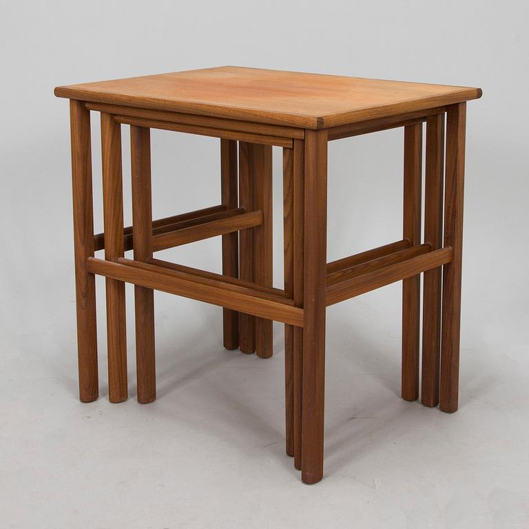 Olof Ottelin,  A 1960s 'Triplex' nesting table for Oy Stockmann Ab, Keravan Puusepäntehdas, Finland.