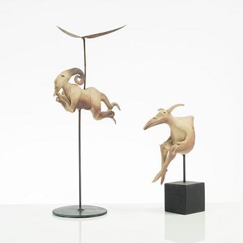 Bernt Törner, two stoneware sculptures.