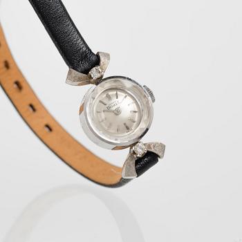 ARMBANDSUR, Borel, 18K vitguld besatt med två briljant slipade diameter.