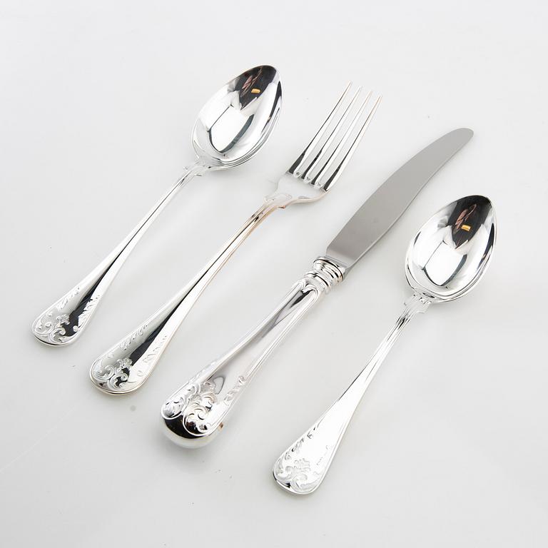 Cutlery silver, 48 pieces "Old French", GAB, Eskilstuna, 2005.