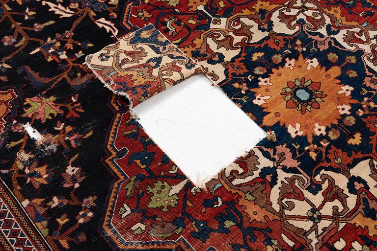 An antique 'khan carpet', Bakhtiari, western persia. c. 550 x 350 cm.