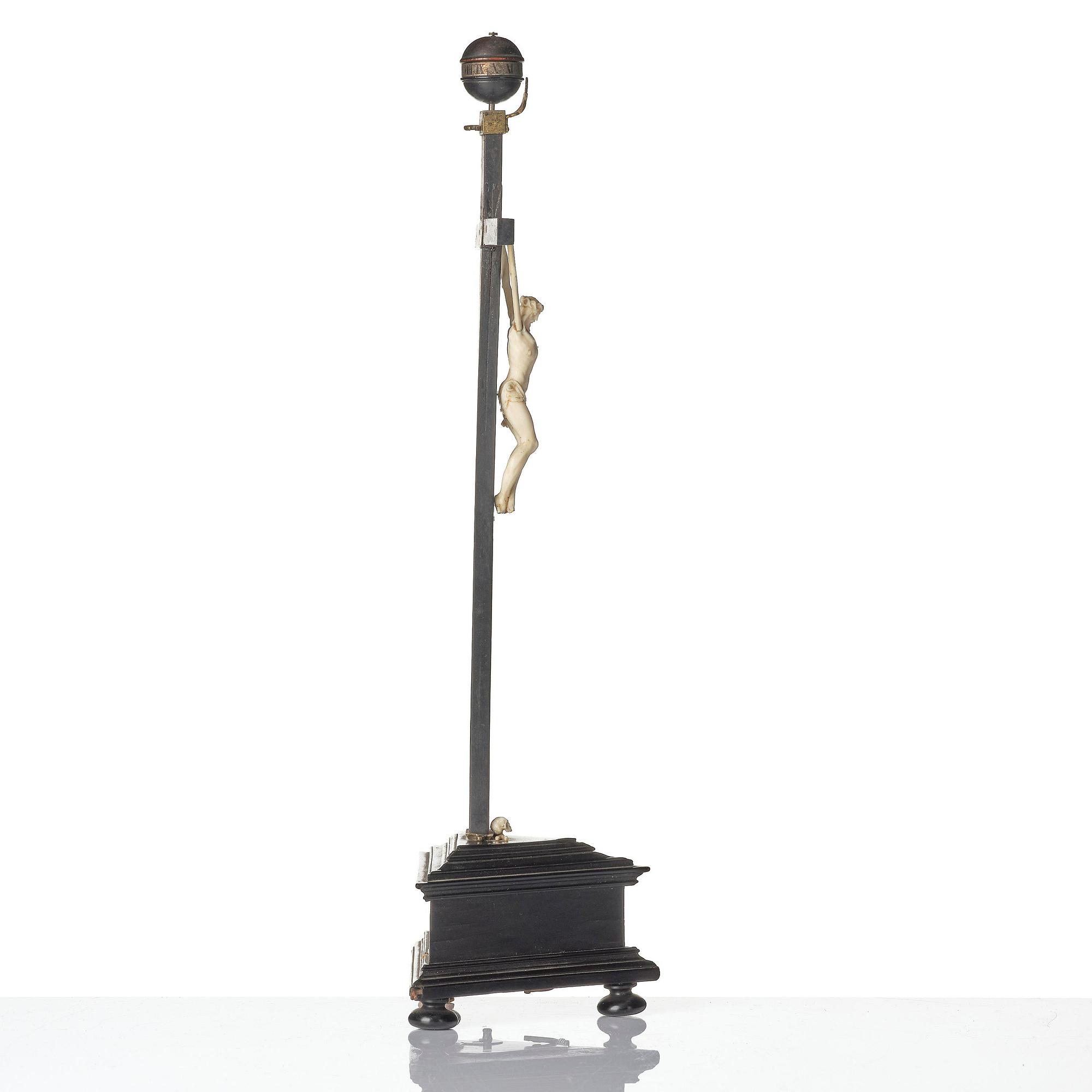 An Augsburg renaissance crucifix clock, the movement presumably by Hans Reinholdt (fl. ca 1630).