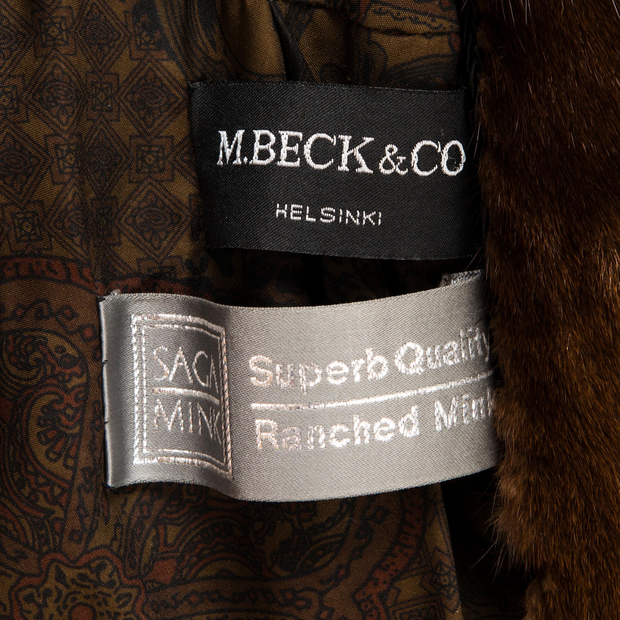 A SAGA MINK FUR COAT by M. Beck & CO, Helsinki.