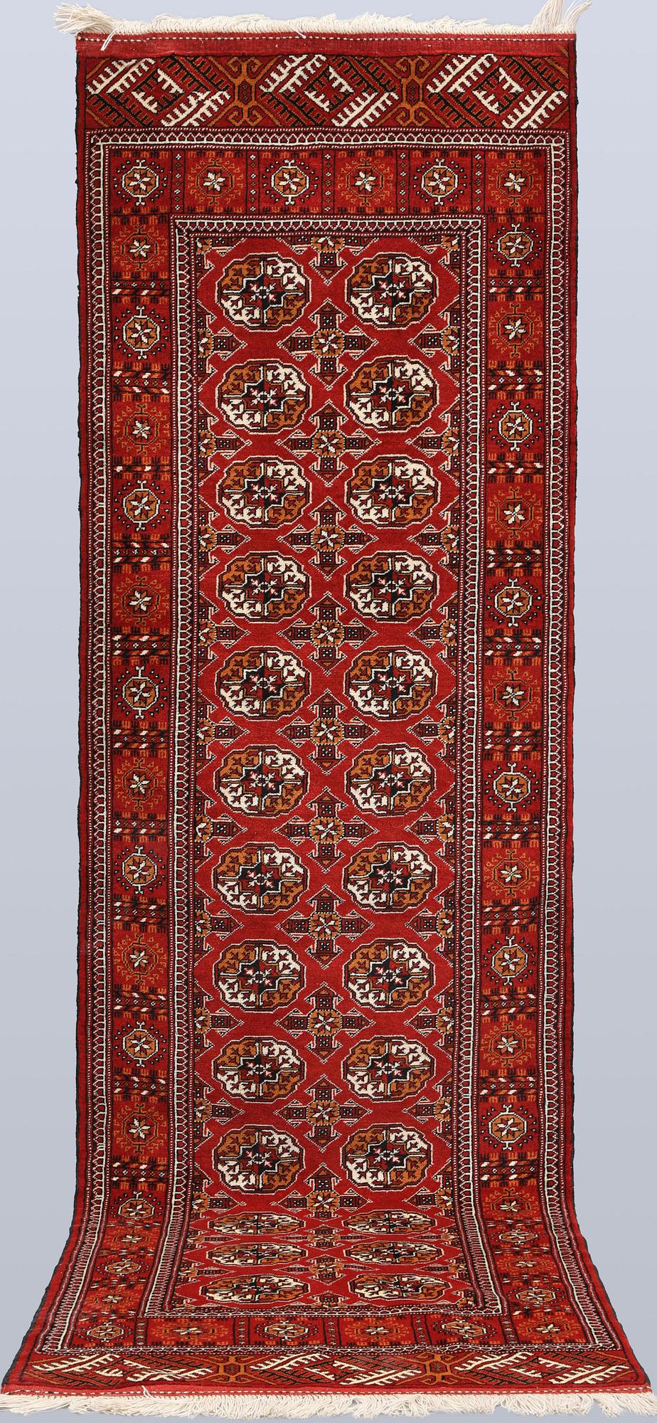 A runner,Turkmenistan, approx. 295 x 90 cm.