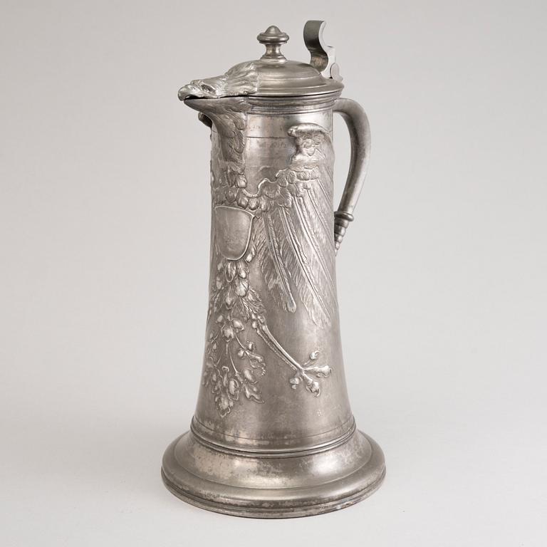 A Kayserzinn Jugend pewter ewer from the first quarter of the 20th Century.