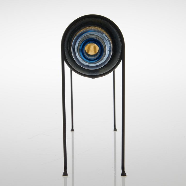 MARKKU SALO, A GLASS SCULPTURE. Dances not with Wolves. Signed M. Salo, Nuutajärvi. 1991.