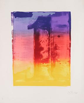 510. Jasper Johns, "Figure 1", ur: "Color numeral series".