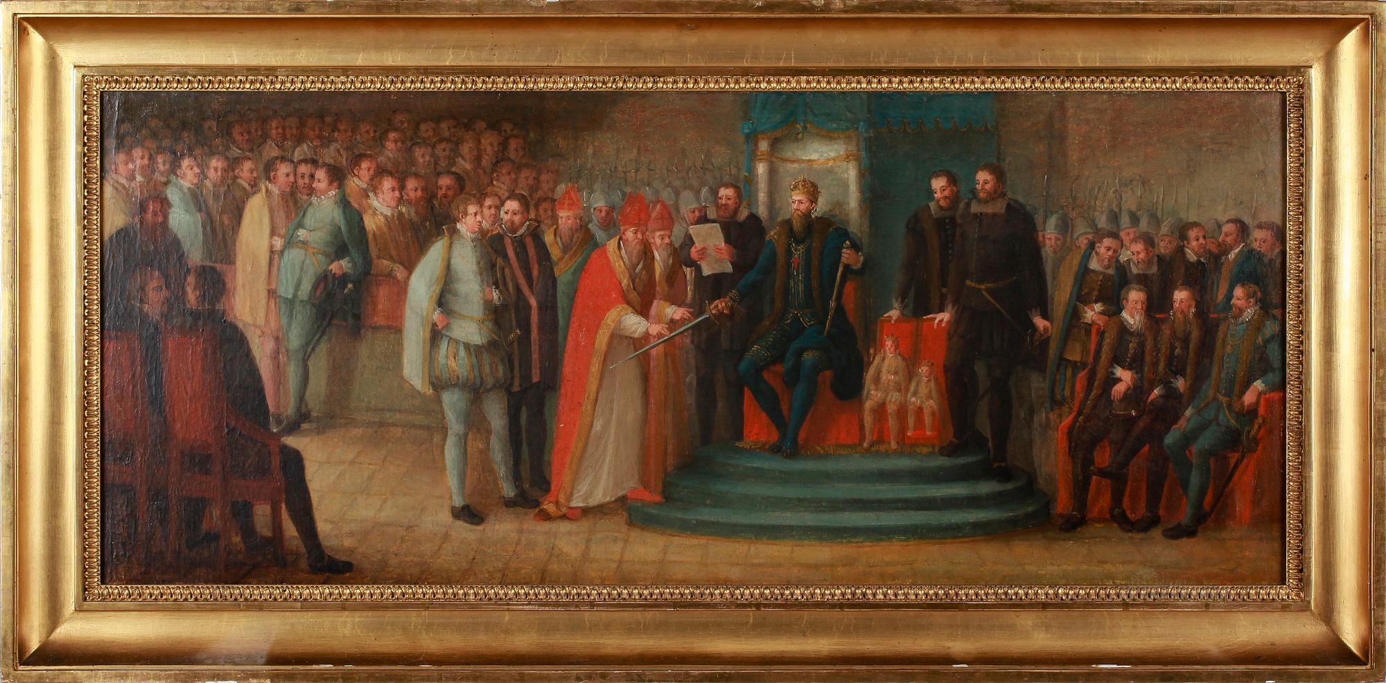 OKÄND KONSTNÄR, olja på duk, osignerad, 1800-tal.