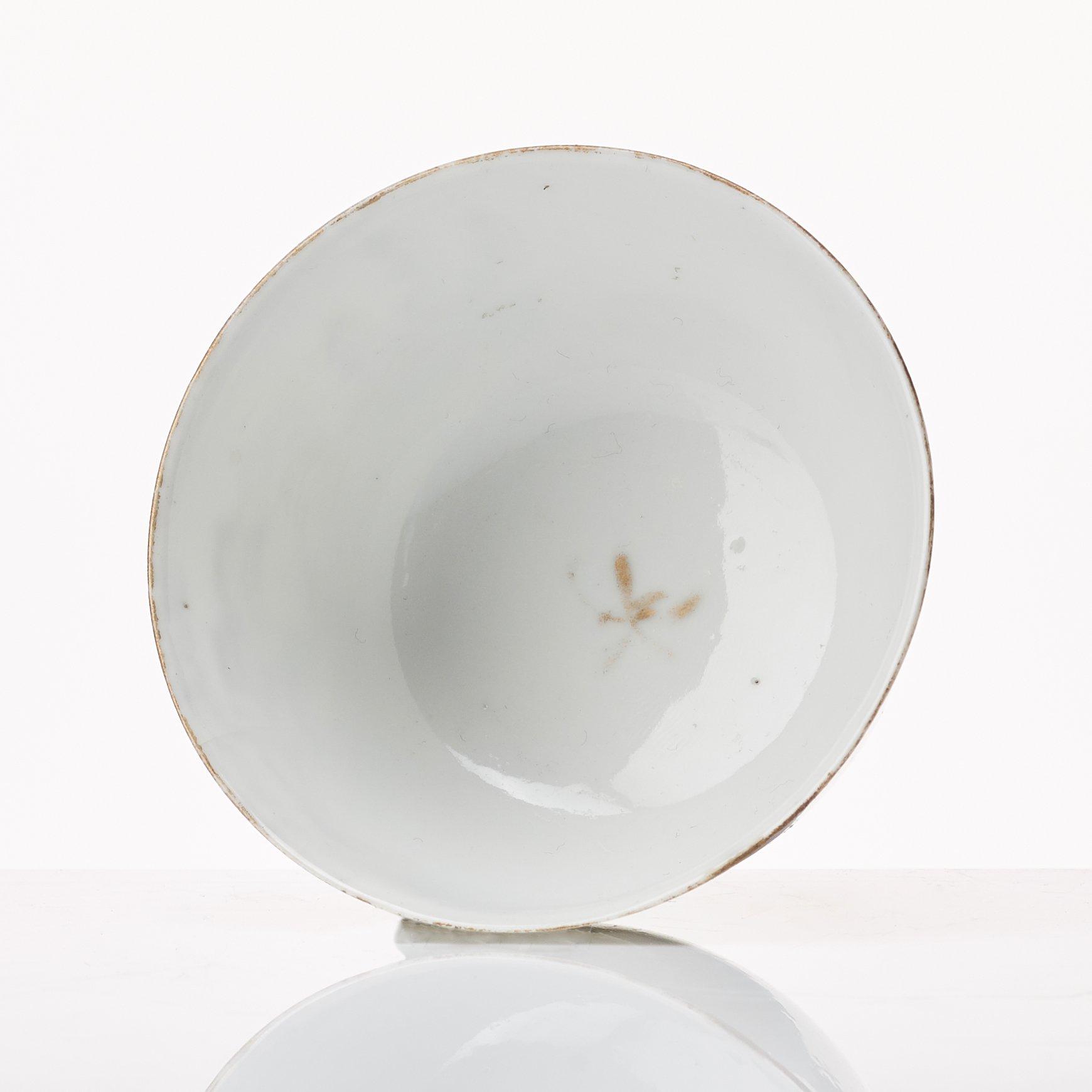 A European Subject cup with stand, Qing dynasty, Qianlong (1736-95).