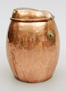 VATTENTUNNA, koppar, sent 1800-tal.