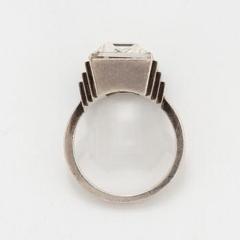 Wiwen Nilsson, sterlingsilver and rock crystal ring.