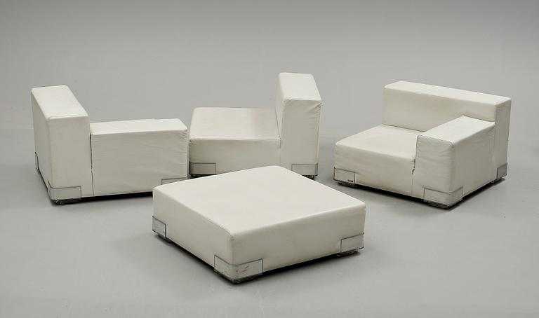 MODULSOFFA / SOFFA, 4 delar, Piero Lissoni, Kartell, formgiven 2003.