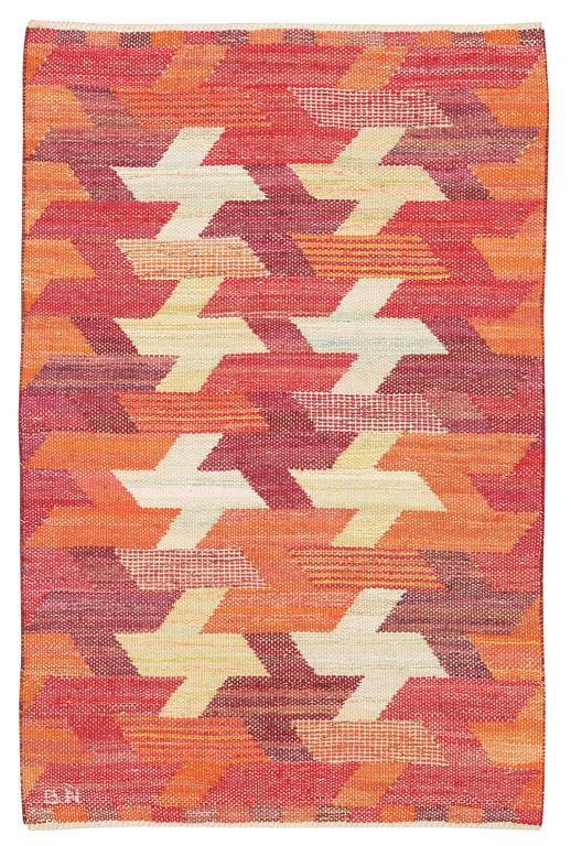 Barbro Nilsson, A TEXTILE. tapestry variant. 71,5 x 47 cm. Signed BN.