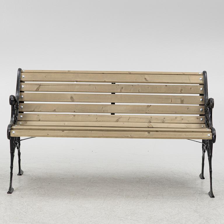 A 20th century garden bench.