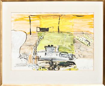 JÖRGEN FOGELQUIST, blandteknik, signerad.