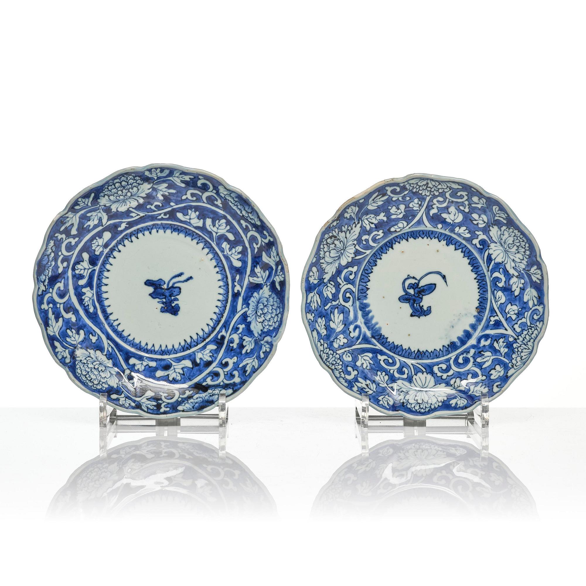 Fat, 10 stycken, porslin. Tianqi/Chongzhen, 1600-tal.