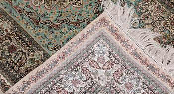 An Oriental silk rug, approx. 154 x 91 cm.