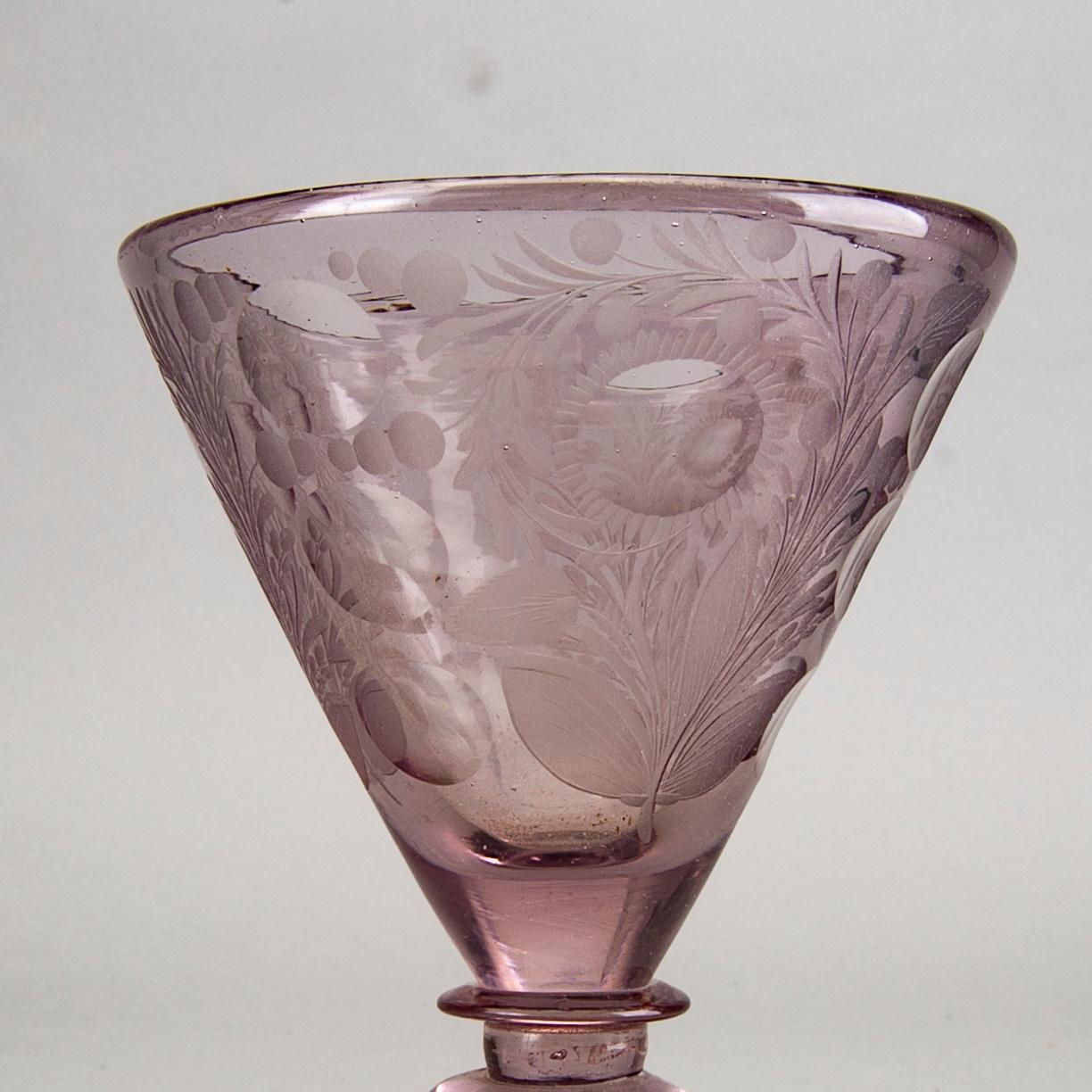 An 18th century probably German glass cup.