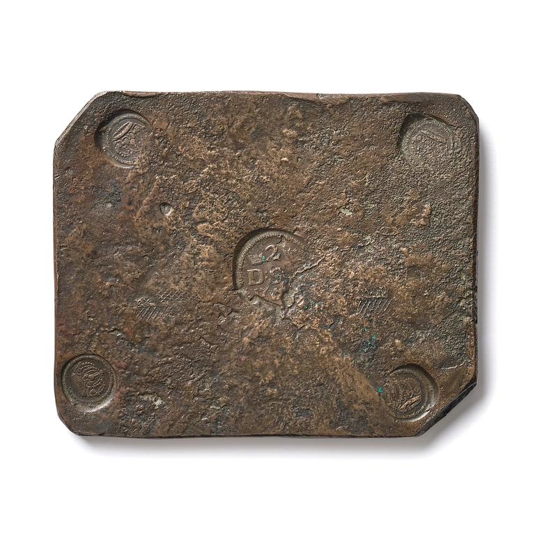 Karl XII, plåtmynt, 2 daler silvermynt, Stockholm 1714-16.