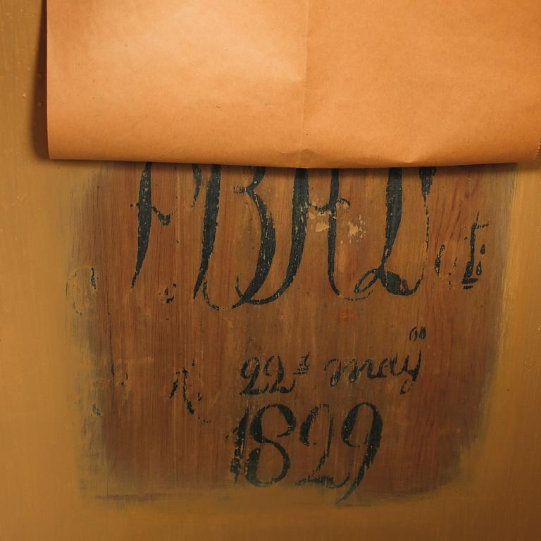 SKRIVSKÅP, daterat 1829.