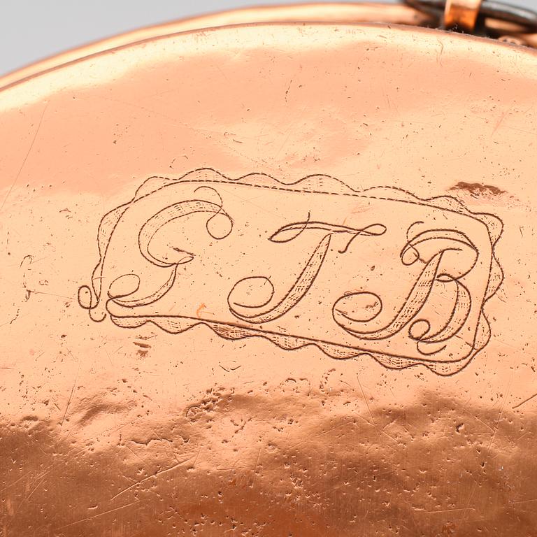KOPPARFÖREMÅL, 5 delar, 1800-tal.