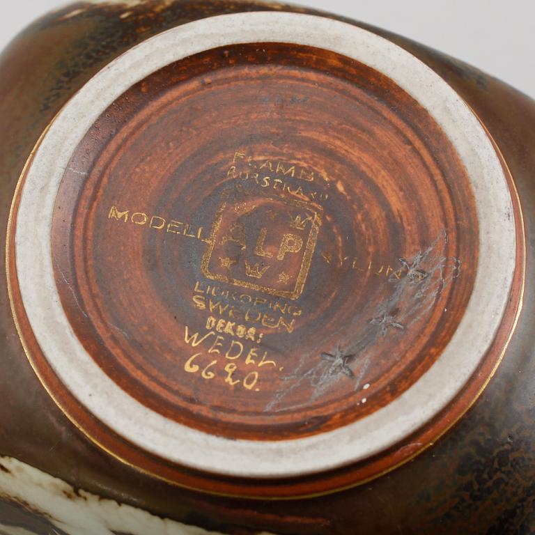 VAS, stengods, flambé, Gunnar Nylund, Rörstrand.