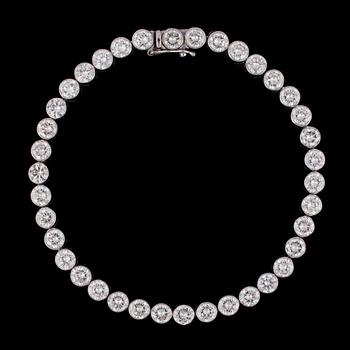 715. A brilliant cut diamond bracelet, tot. 9.15 cts.